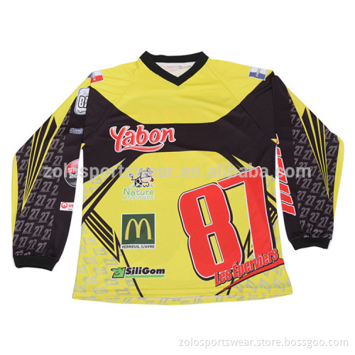 Customized Sublimated Long Sleeve Youth BMX Jersey